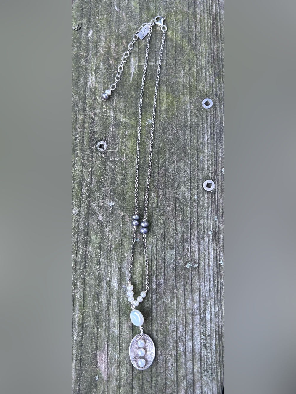 J & I Sterling Silver and Fresh Water Pearl Necklace